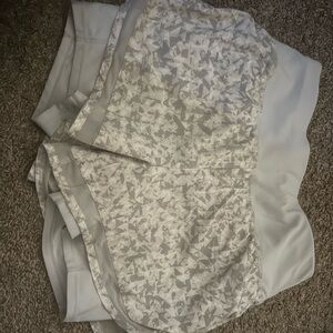 Gray Patterned Athletic Shorts